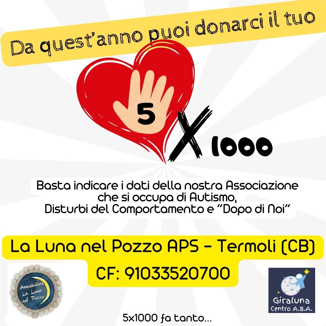 Locandina 5x1000 - La Luna nel Pozzo APS, CF 91033520700